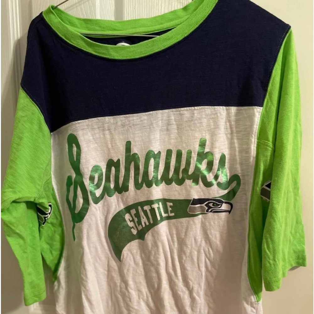 Seattle Seahawks Hands High Baseball Tee